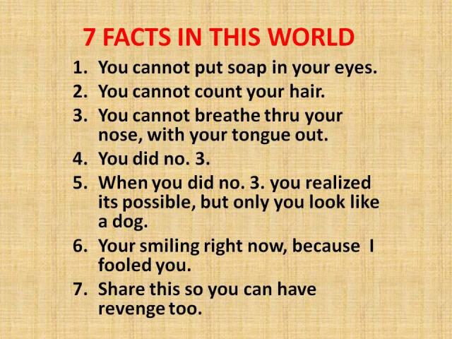 7 facts in the world